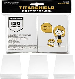 Titan shield (150 km/blanc) petit étui pour cartes à collectionner japonais protecteur
