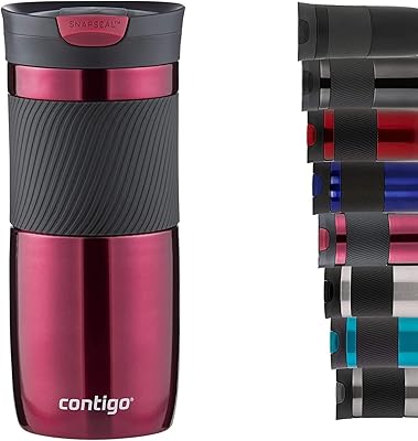 Tasse de voyage contigo byron snapseal, tasse thermique en acier inoxydable, bouteille sous