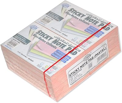 Cahier autocollant fis® 3 x 5" paquet de 12 100 feuilles