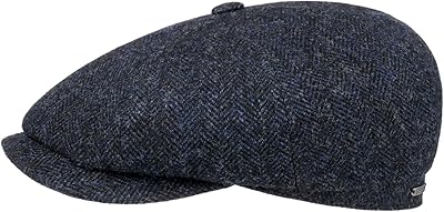 Chapeau plat classique en laine stetson hatteras pour homme - gavroche avec visière