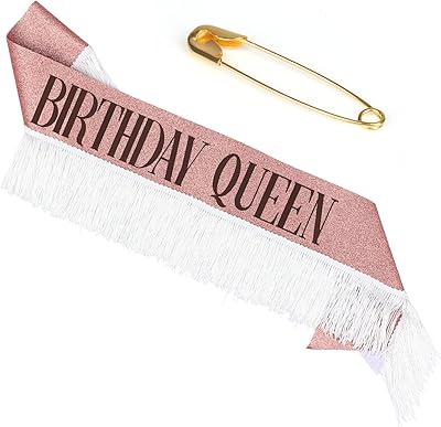 Écharpe d'anniversaire de luxe pour fille avec pompon et strass ensemble
