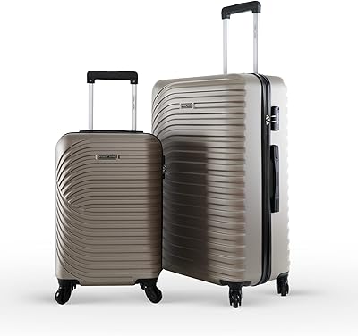 Ensemble de bagages à roulettes légers et rigides en abs avec serrure