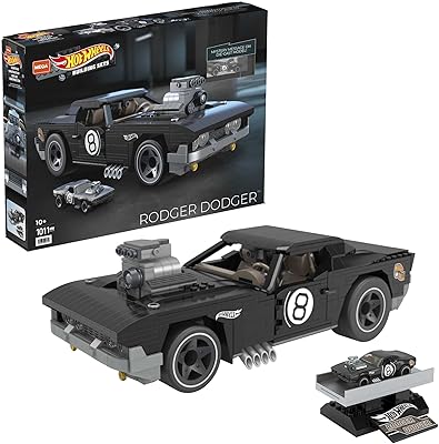 Mega constructs hot wheels rodger dodger kit de construction de voiture, jouets