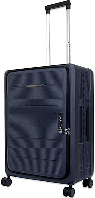 Bagage trolley pliable reflection de 24 pouces, corps en plastique polypropylène, conception portable