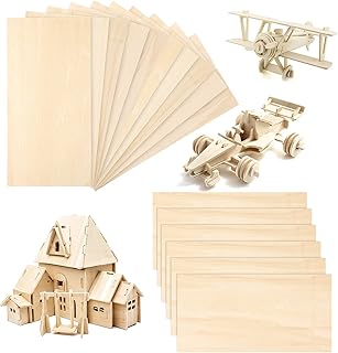 16 feuilles de contreplaqué en bois fin non fini pour projets d'artisanat