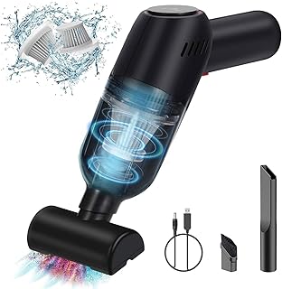 Aspirateur à main sans fil avec 9 000 pa, mini aspirateur rechargeable humide