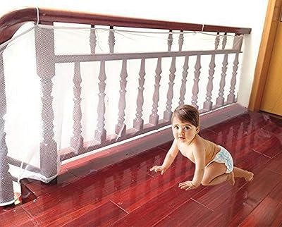 Filet de sécurité pour enfants pour escaliers | garde-corps de balcon de sécurité pour enfants | filet de sécurité pour enfants pour balcon | sécurité d'escalier pour enfants | produit de sécurité pour enfants - paquet de 3 pièces (3 m x 1,1 m de largeur chacune), blanc. Diaytar : Des prix qui défient toute concurrence