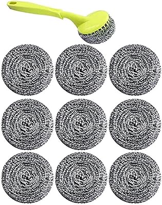 10 pièces scrub it en acier inoxydable avec poignée - grand épurateur