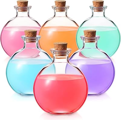 Bouteilles rondes en verre transparent pour la saint-valentin bouteilles de vase avec bouchons