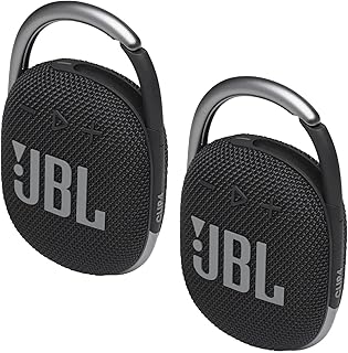 Jbl clip 4 haut-parleurs bluetooth sans fil étanches, lot de 2 (noir)