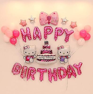 16" ballons de lettres de l'alphabet roses hello kitty design décorations de fête