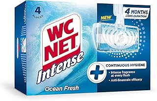 Désodorisant de salle de bain wc net, parfum brise marine, 4 pièces