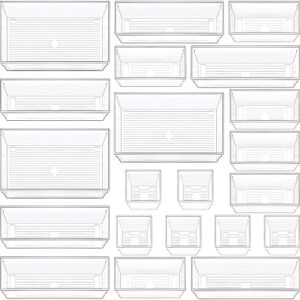 Ensemble d'organisateurs de tiroirs dci de 21 pièces, 4 tailles d'organisateur de tiroir de salle de bain en plastique transparent et rangement de cosmétiques, organisation domestique pour le maquillage, les ustensiles de cuisine. Diaytar Sénégal : Diversité produits, unité de prix bas