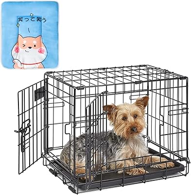Crate pour chien tomvaes, cage pour animaux de compagnie, chenil pour chien, parc pour chenil pliable, avec double porte, panneau de séparation, plateau et poignée amovibles et tapis pour chiot de taille moyenne et petite, chat, lapin, intérieur et extérieur. Consommez mieux avec Diaytar, votre marketplace discount