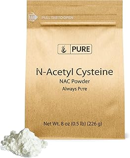 Ingrédients originaux purs nac n-acétyl l-cystéine en poudre (8 oz) vérifié en laboratoire
