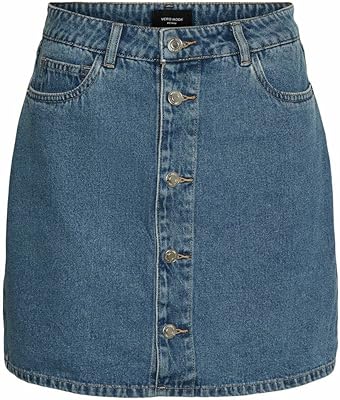 Jupe en jean harper taille haute à jambes larges vero moda pour femme