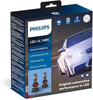 Ampoule de phare de voiture led philips altenon pro 9000 (h11), lot