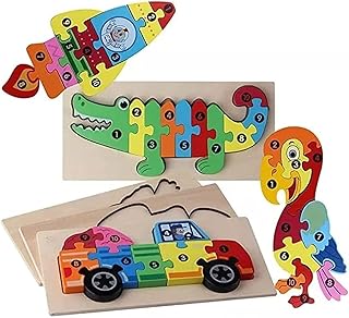 Un puzzle éducatif amusant en bois pour les jeunes enfants, garçons et filles