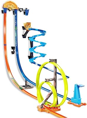 Ensemble de rails de construction verticaux hot wheels track builder, 50" de long