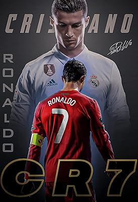 Affiche murale à suspendre cr7 cristiano ronaldo - 12 x 16 pouces (emballée)
