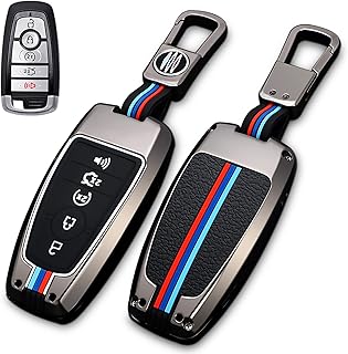 Couvercle de clé de voiture leonox ford avec porte-clés en métal et silicone
