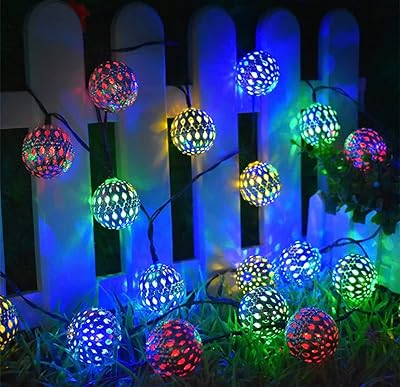 Lampe solaire d'extérieur au design marocain, 30 lampes suspendues à led pour jardin