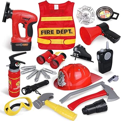 23 pièces jouets de pompier pour enfants funlittle toy ensemble de jeu