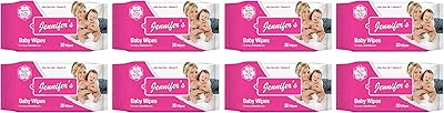 Lingettes pour bébé jennifer 30 pièces par paquet, paquet de 8