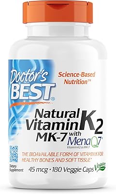 La vitamine k2 naturelle mk-7 de doctor's best soutient la santé des os