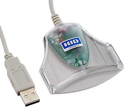 Lecteur de carte d'identité hid omni k3021 usb mobile smart card laser