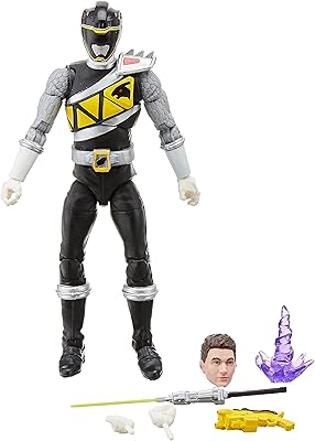 Figurine de collection power rangers dino charge black ranger deluxe de lightning collection