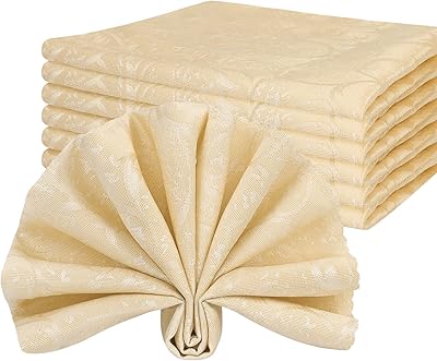 Serviettes de cuisine réutilisables fy 6 pièces, serviettes de table lavables en tissu