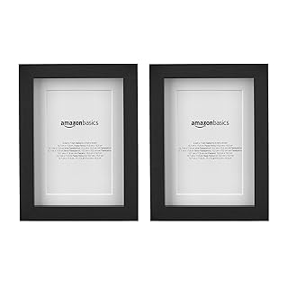 Cadre photo amazonbasics avec passe-partout, taille 13 x 18 cm et mat jusqu'à