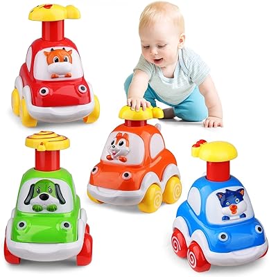 Jouets d'apprentissage pour bébé, jouets de voiture en forme d'animaux pour garçon