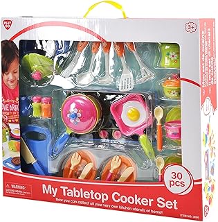 Ensemble de jouets de cuisine de table en plastique playgo, assortis