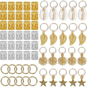 80 PERLES TRESSÉES, ACCESSOIRES POUR CHEVEUX TRESSÉS CASTWEAVE, BRELOQUES EN ANNEAU TRESSÉ, ACCESSOIRES