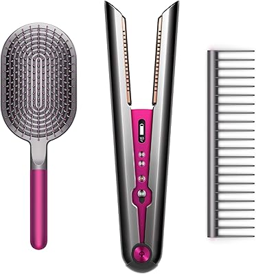 Lisseur à cheveux dyson coral - coffret cadeau en édition limitée avec brosse