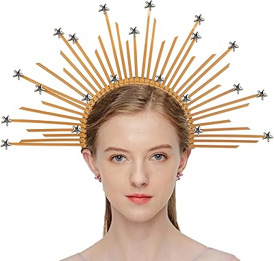 Bandeau couronne de déesse avec griffes dorées et couronne pour fêtes costumées