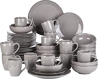 Ensemble de couverts en céramique vancasso navia, 48 pièces, ensemble de 12 assiettes