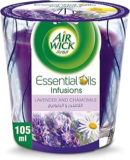 Bougie désodorisante airwick, lavande et camomille, 105 g.