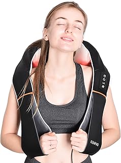 Masseur de dos, de cou et d'épaules renvo avec chaleur, oreiller de massage