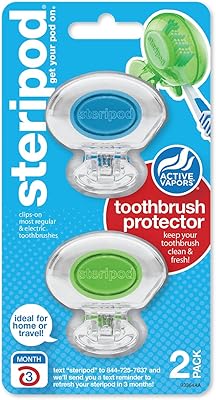 Protecteur de brosse à dents à clipser stereopod - bleu clair et vert