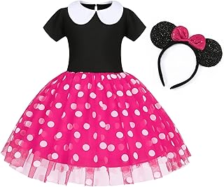 Wonderbaby girls robe de ballet en tulle à pois avec bandeau à nœud