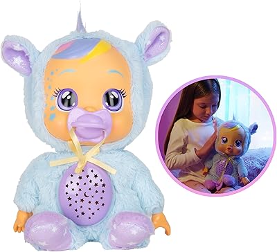 Cry babies goodnight gina sleepytime baby doll avec lumières led, larmes, berceuses, veilleuse