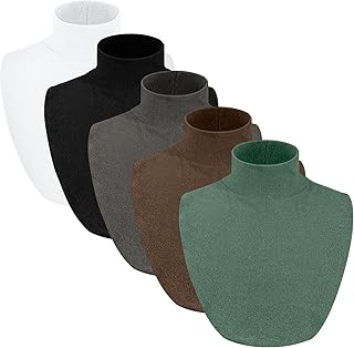 5 pièces détachable faux col rond col dickie demi-haut faux chemisier col roulé