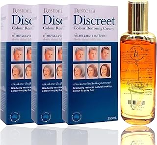 Restoria discreet hair color restoring cream pack de 3 - crème réparatrice cheveux