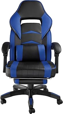 Chaise de jeu throne u avec repose-pieds et accoudoirs réglables, mobilier de bureau