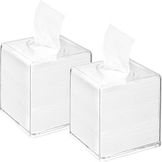 Porte-mouchoirs en acrylique prexim, porte-mouchoirs carré transparent jetable, boîte à mouchoirs pour bureau