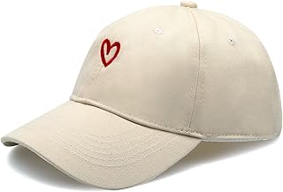 Casquette de baseball réglable love heart hommes femmes mode coton