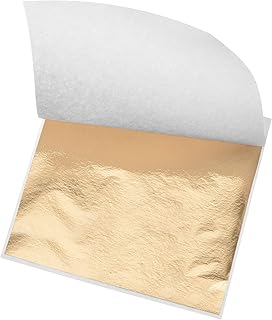 Papier feuille d'or mechaniccity, papier feuille d'or champagne 8,3" x 7,9" pour décoration